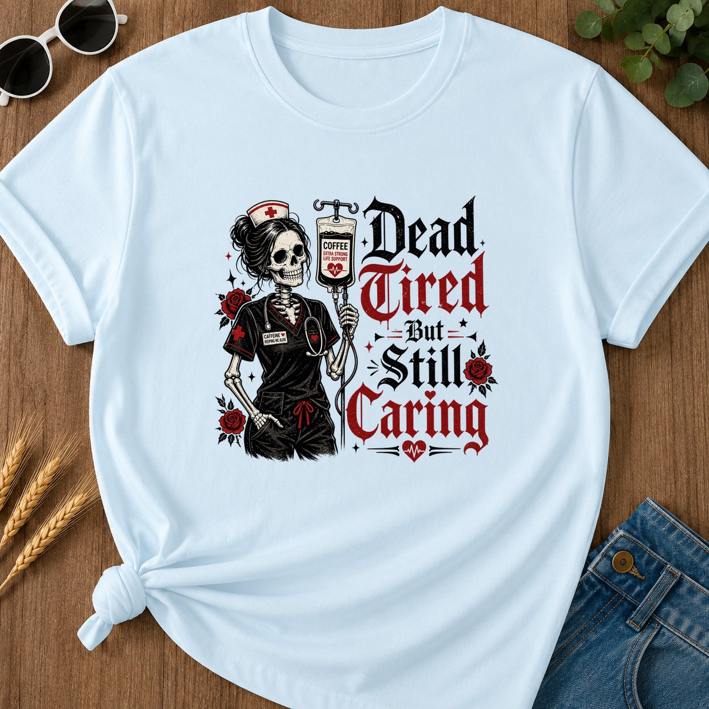 Still Caring T-Shirt - Chambray