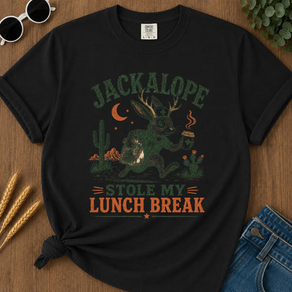 Stole Lunch Break T-shirt - Black Mockup