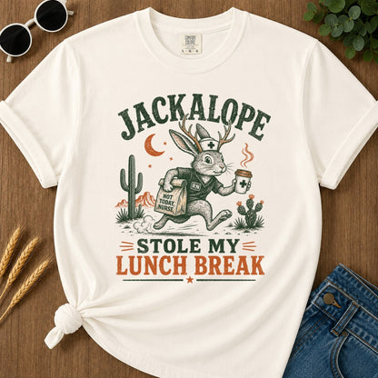 Stole Lunch Break T-shirt - Ivory Mockup