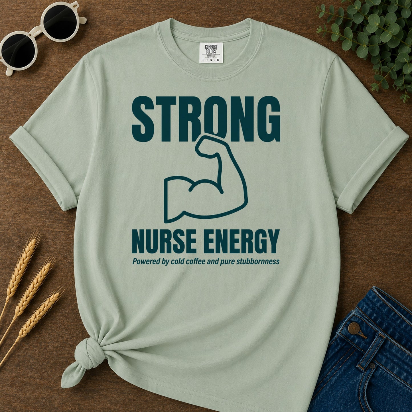 Strong Nurse Energy T-Shirt - Bay
