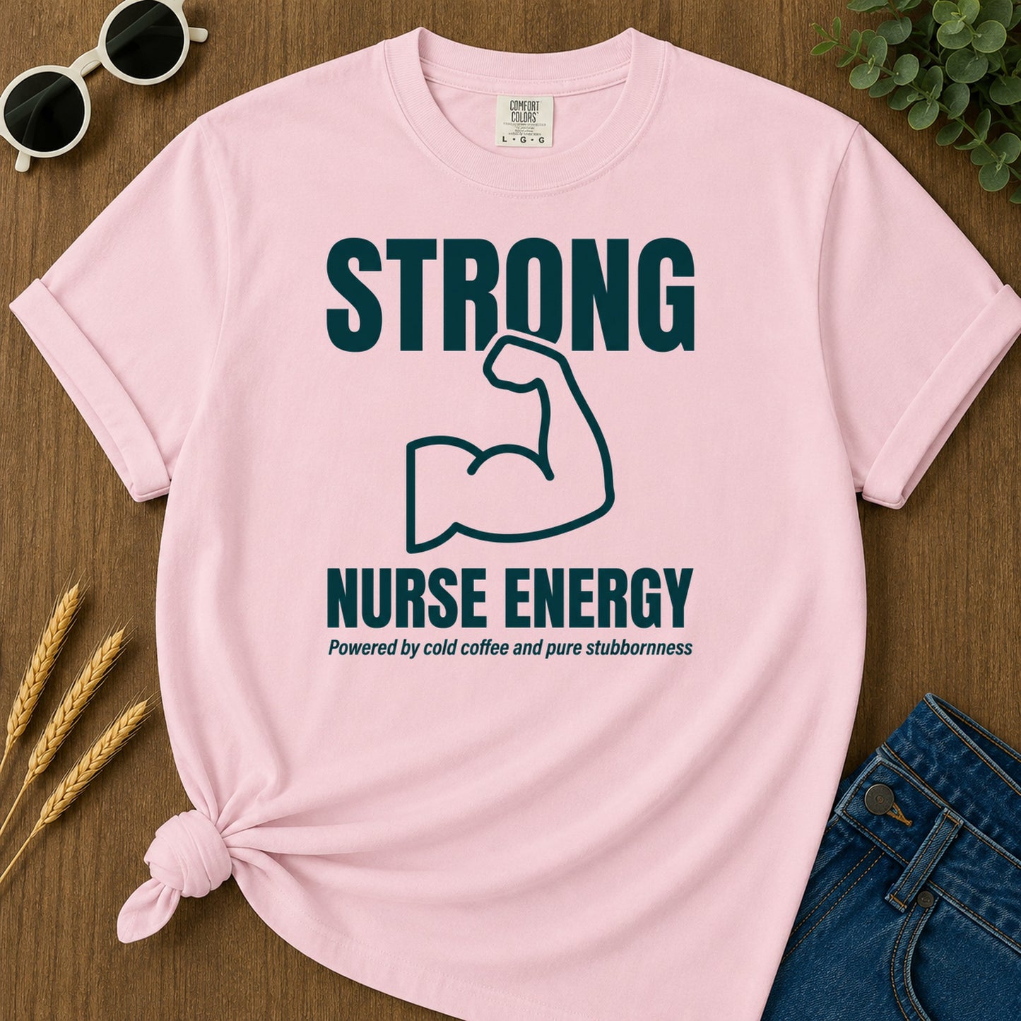 Strong Nurse Energy T-Shirt - Blossom