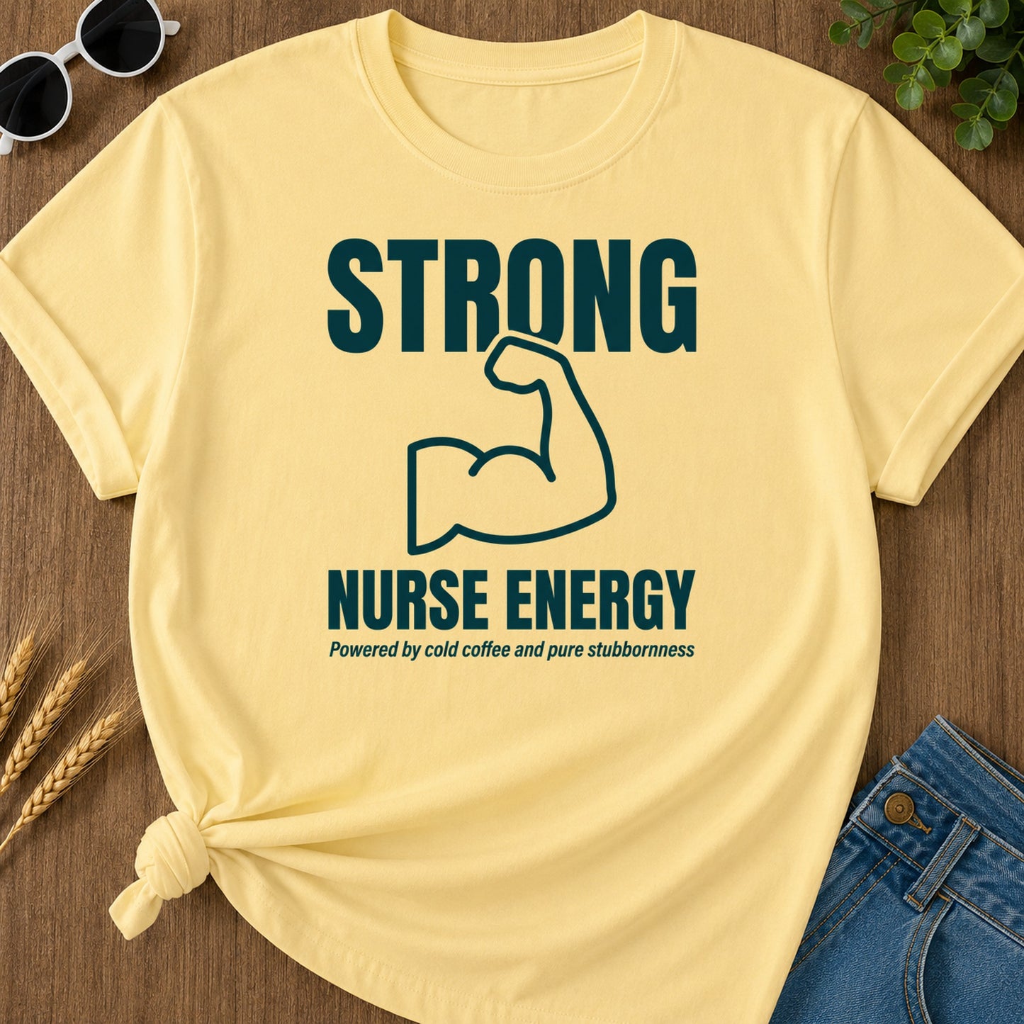 Strong Nurse Energy T-Shirt - Butter