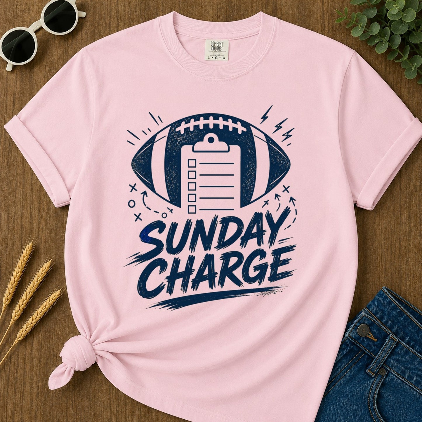 Sunday Charge T-shirt - Blossom Mockup