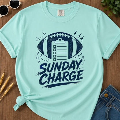 Sunday Charge T-shirt - Chalky Mint Mockup