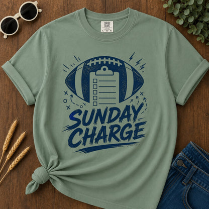 Sunday Charge T-shirt - Light Green Mockup