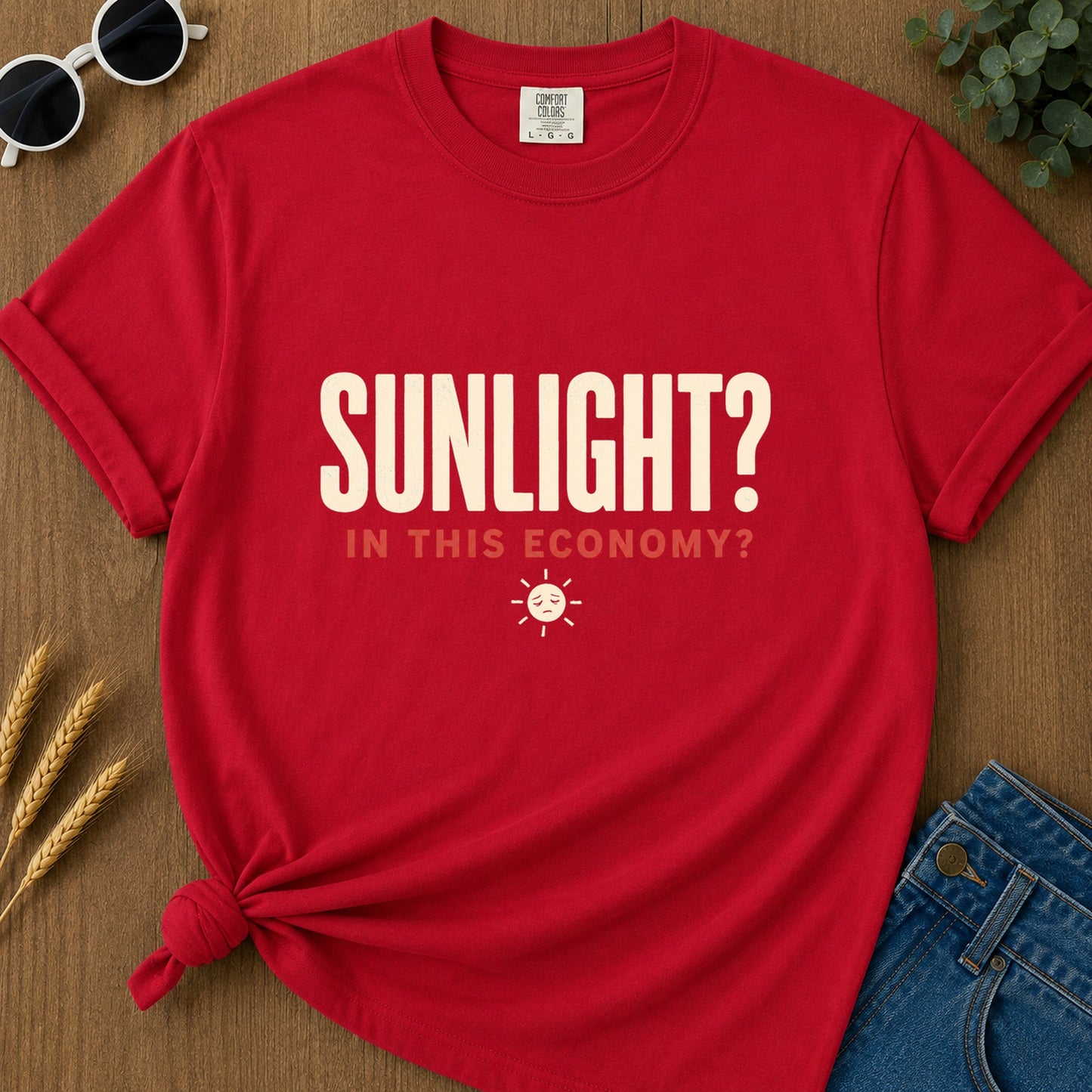 Sunlight Economy T-Shirt - Red