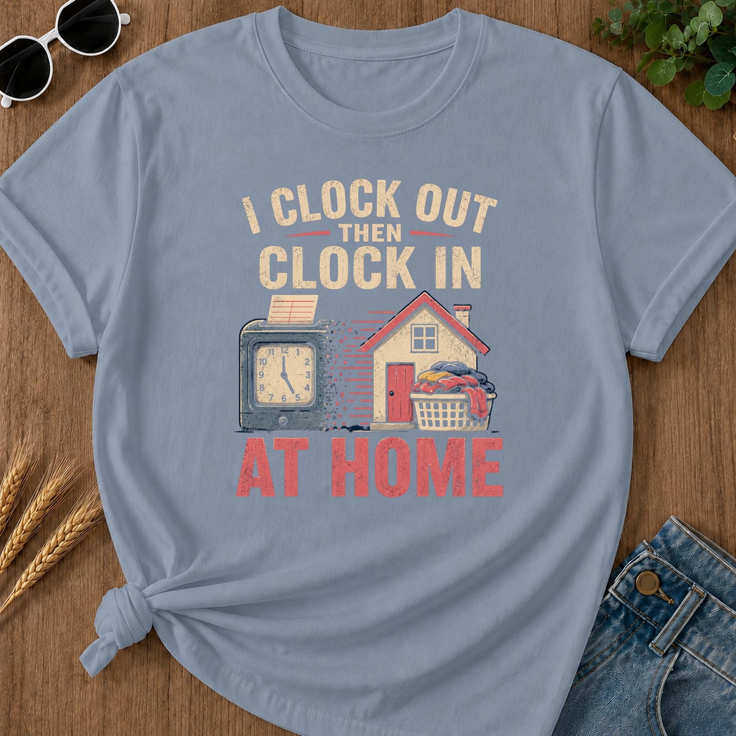 Then 12 11 10 65 T-Shirt - Blue Jean