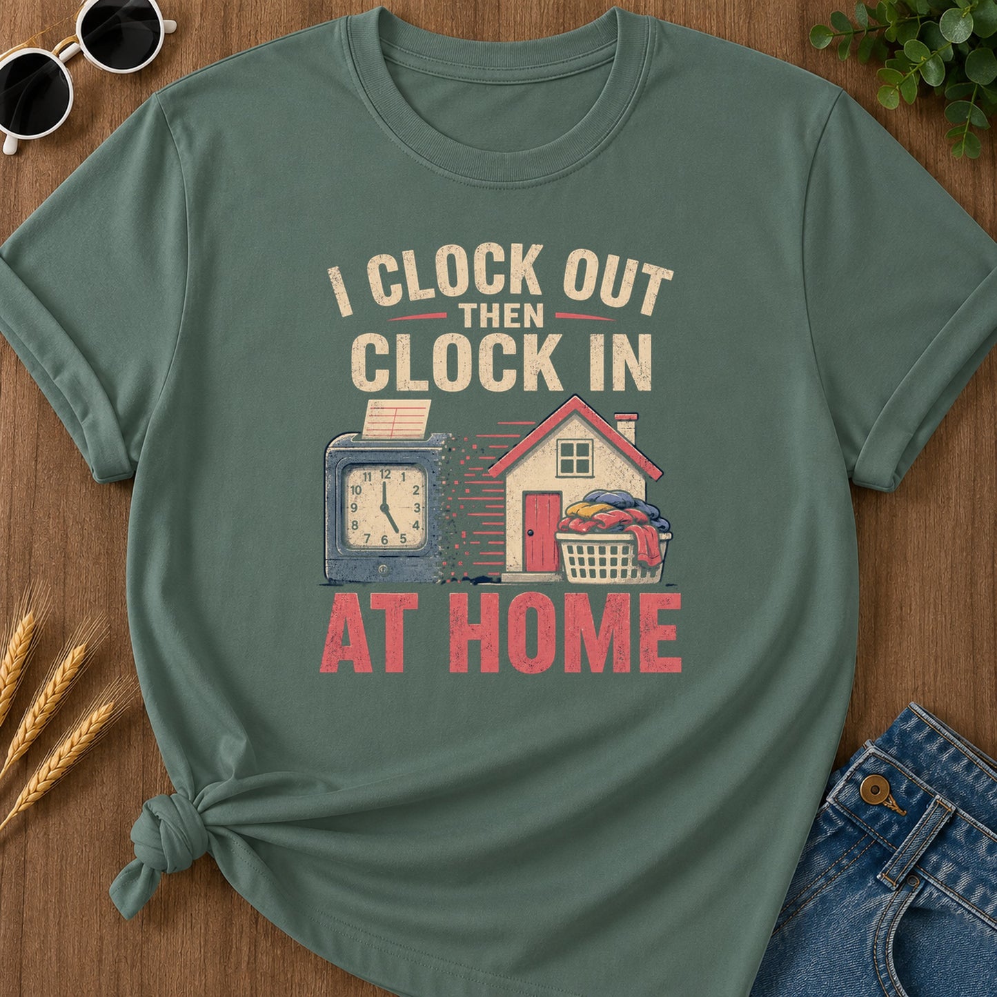 Then 12 11 10 65 T-Shirt - Blue Spruce