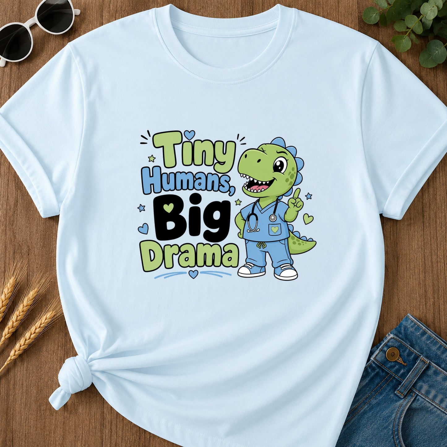 Tiny Humans T-Shirt - Chambray
