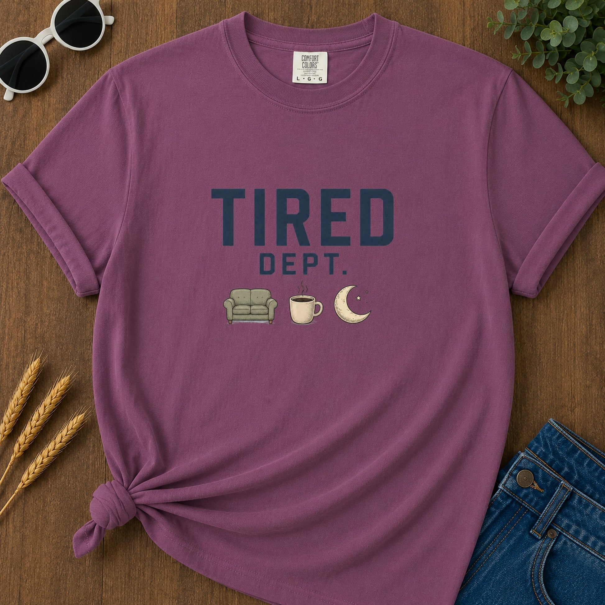 Tired Dept T-Shirt - Berry