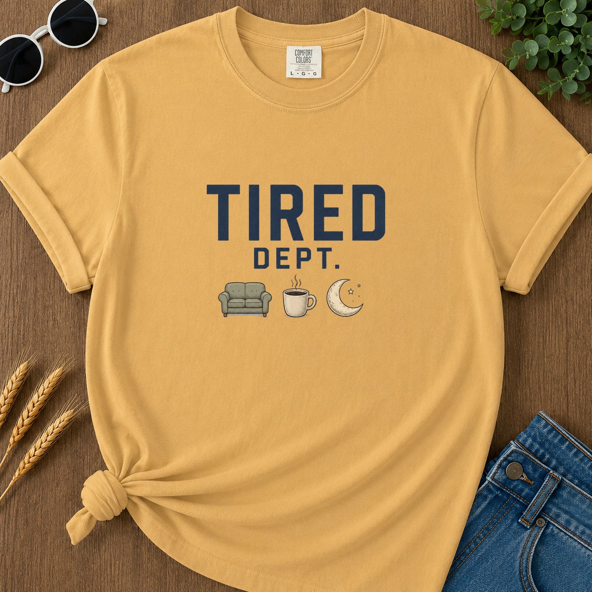Tired Dept T-Shirt - Mustard