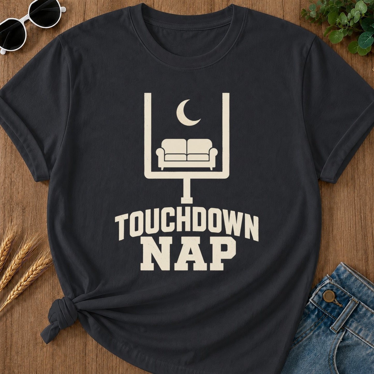 Touchdown Nap T-shirt - Graphite Mockup