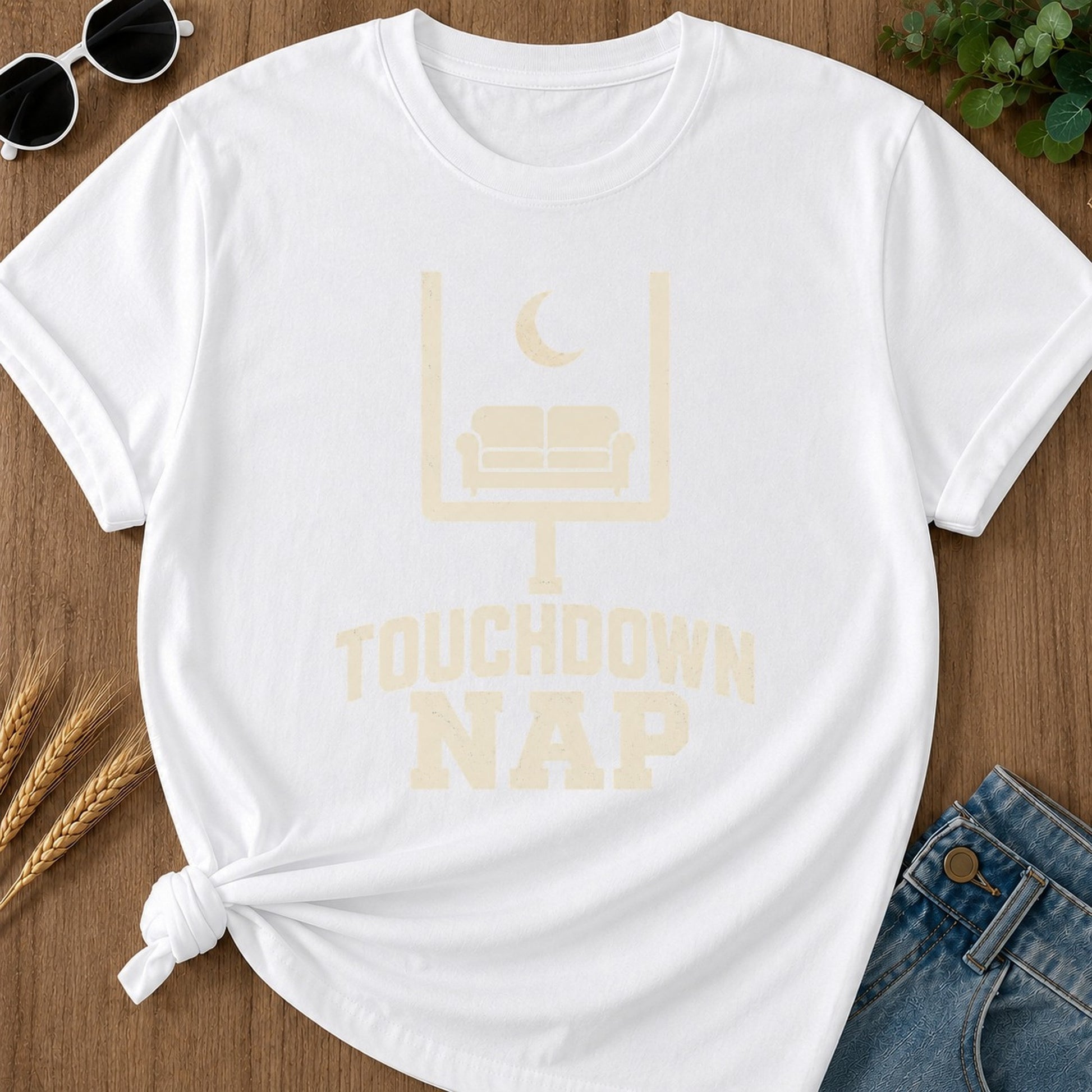 Touchdown Nap T-shirt - White Mockup