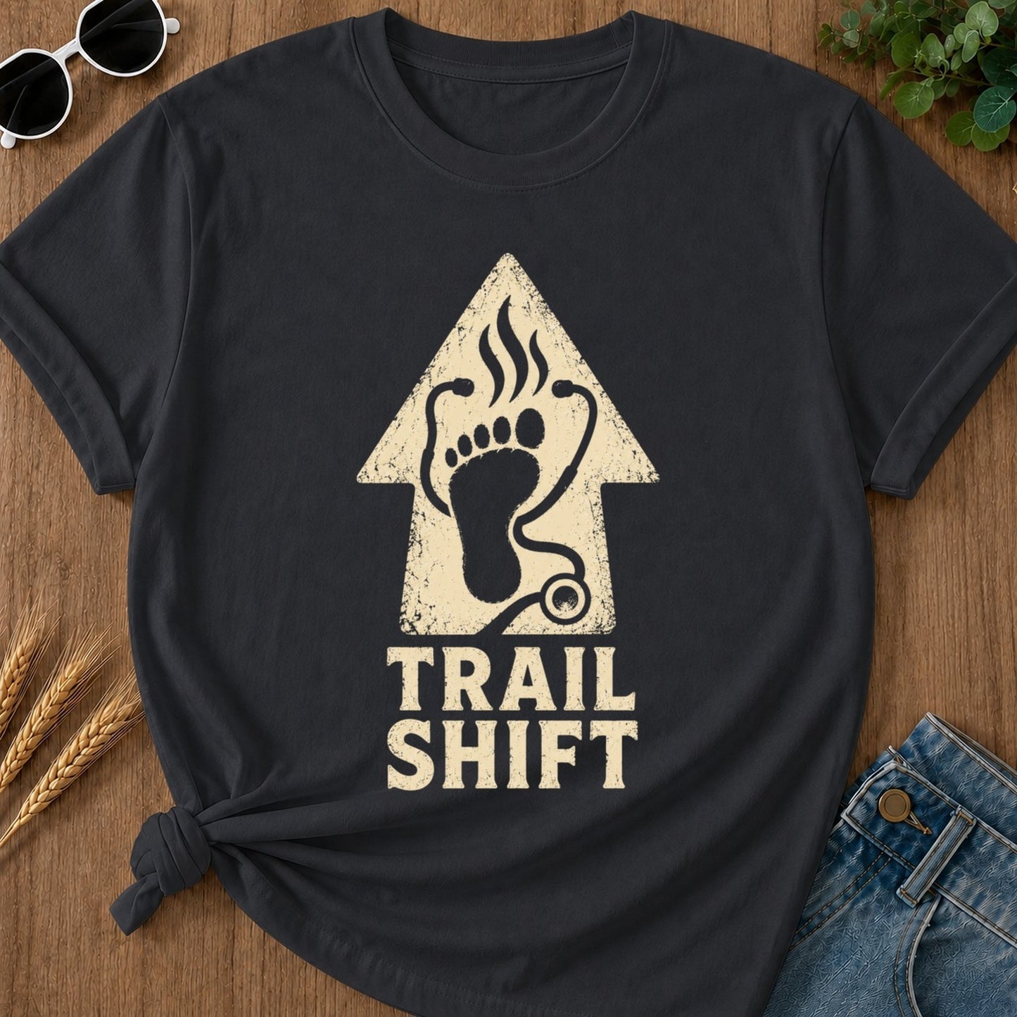 Trail Shift T-shirt - Graphite Mockup