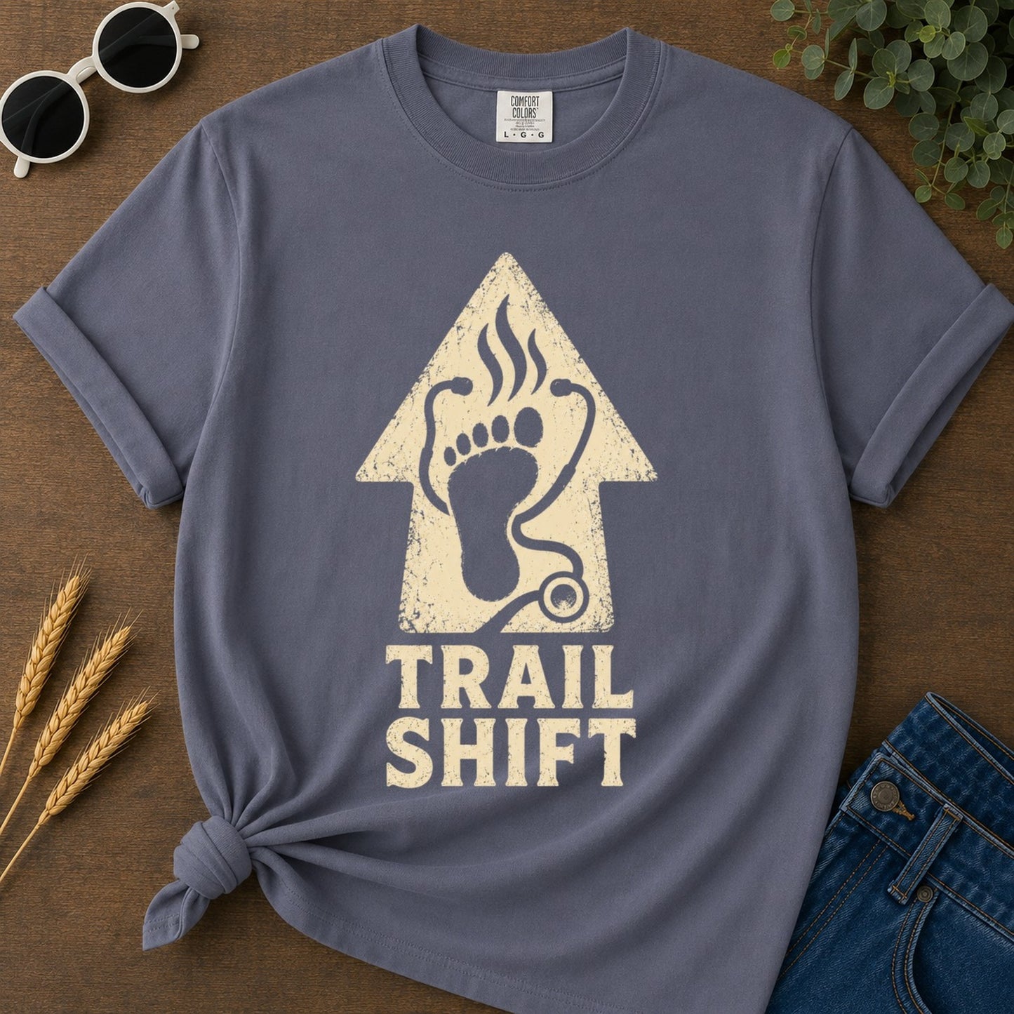 Trail Shift T-shirt - Navy Mockup