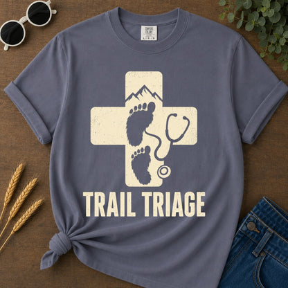Trail Triage T-shirt - Navy Mockup