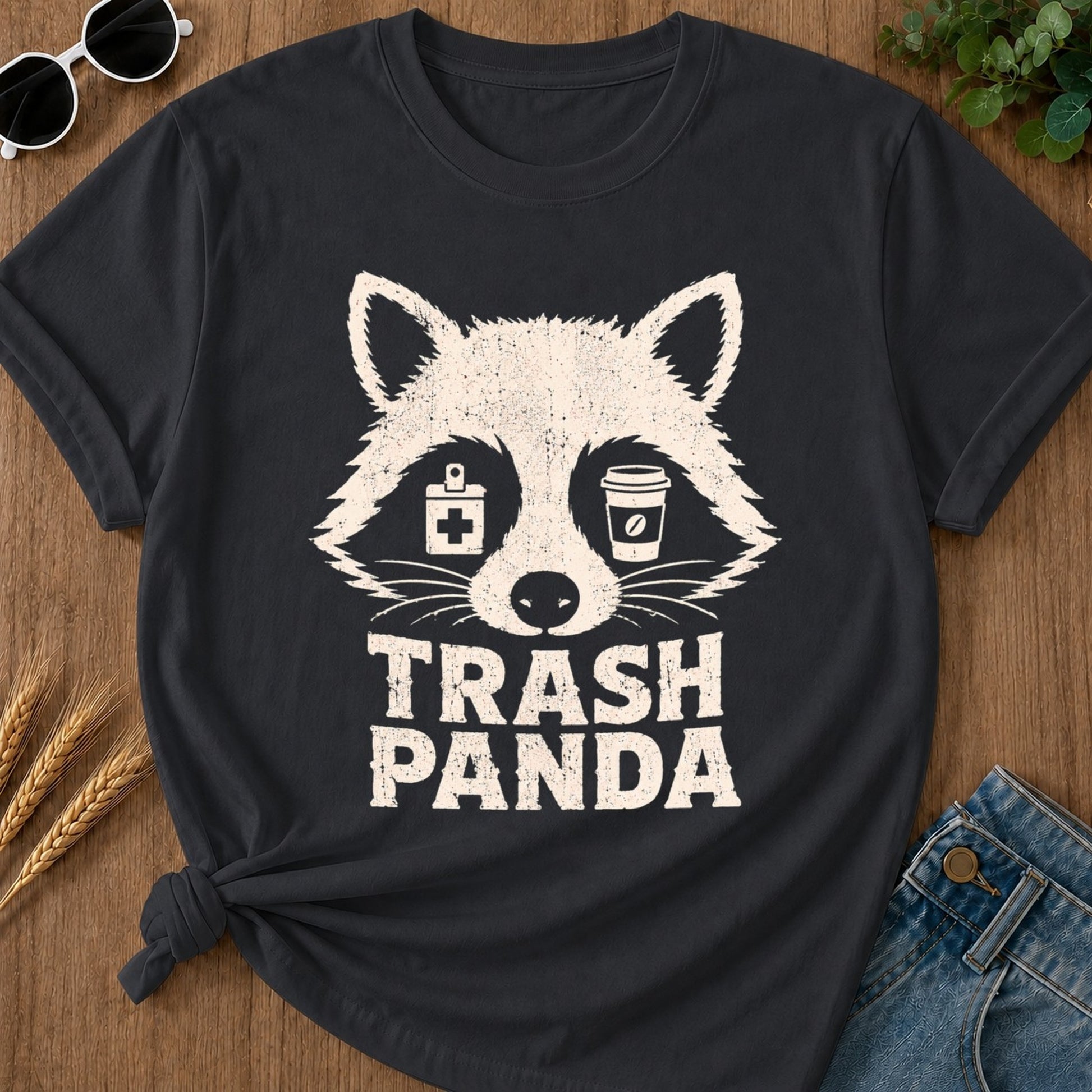 Trash Panda T-shirt - Graphite Mockup