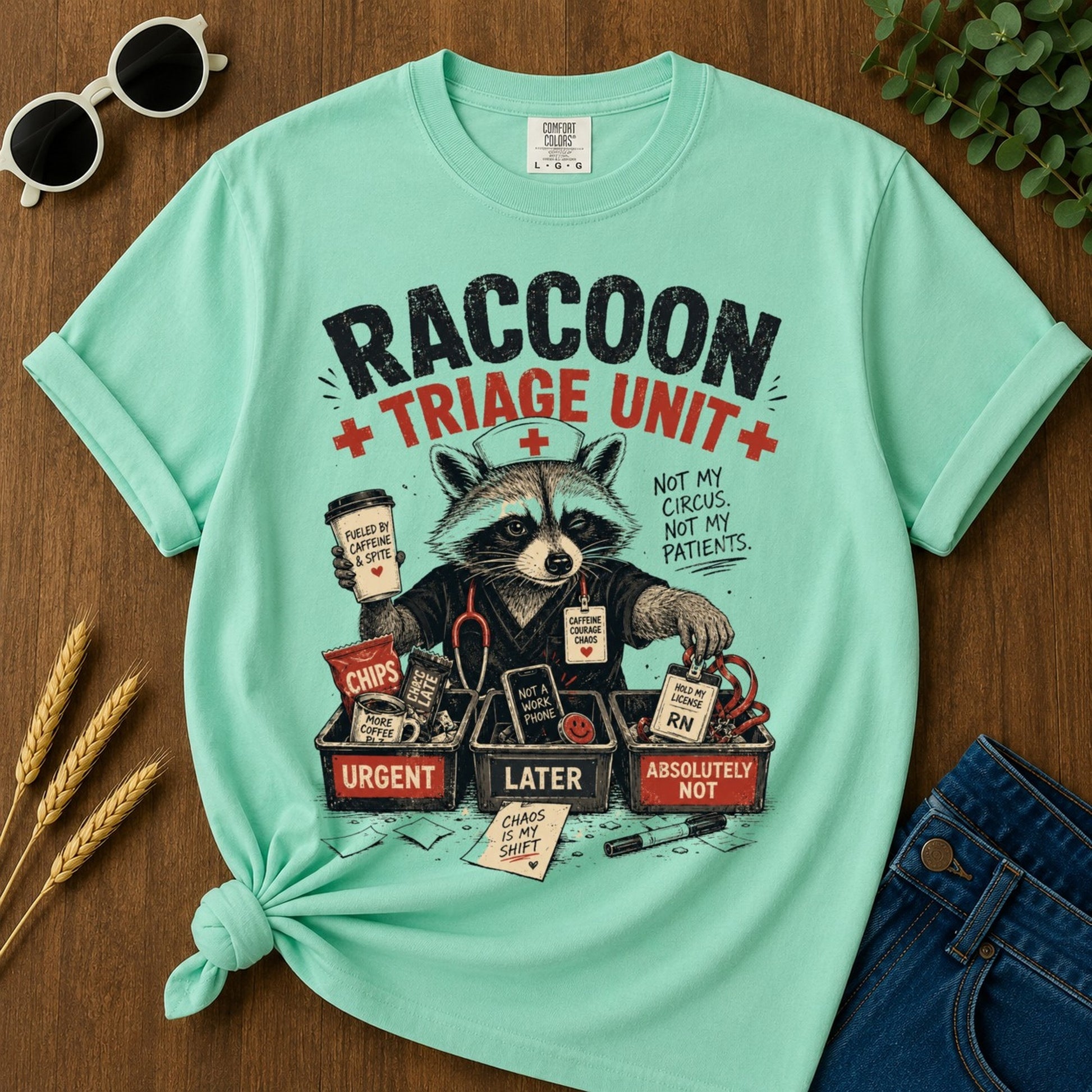 Triage Unit T-shirt - Island Reef Mockup