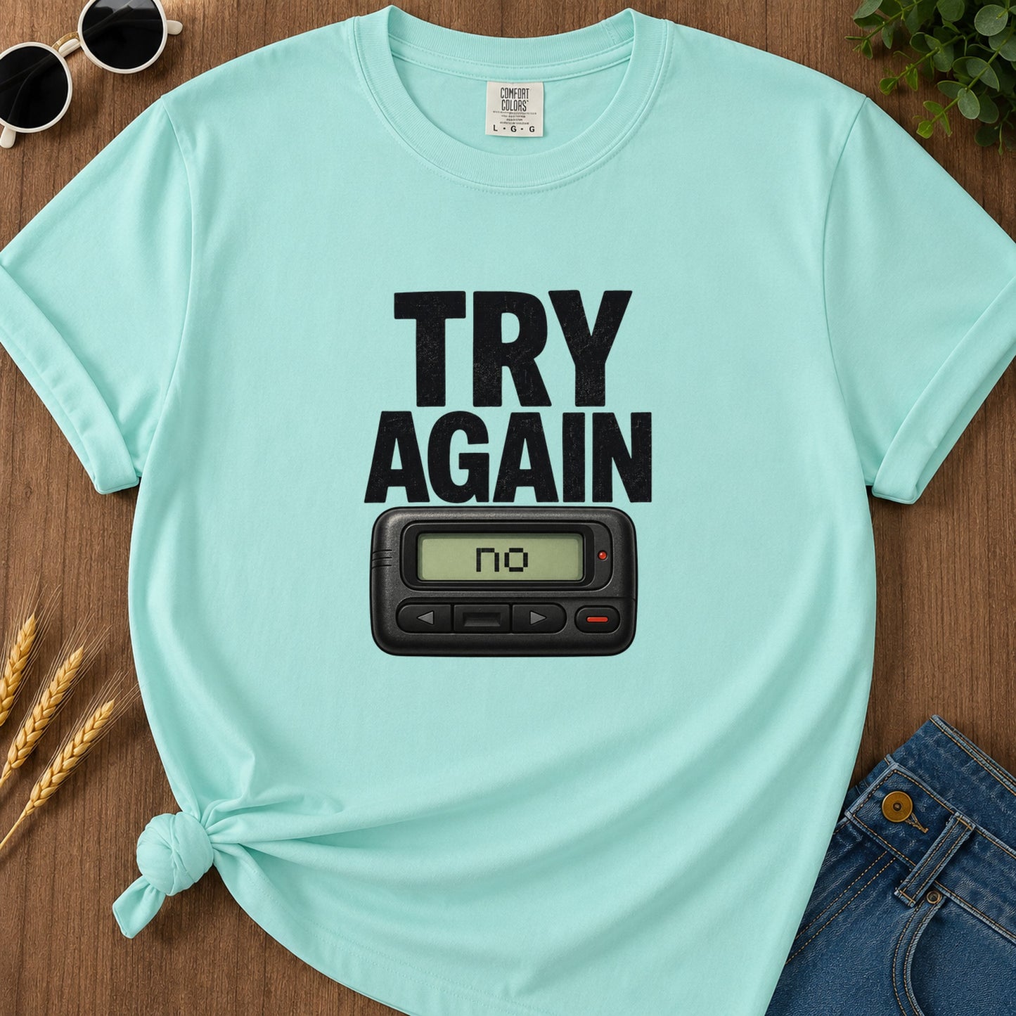Try Again No T-Shirt - Chalky Mint