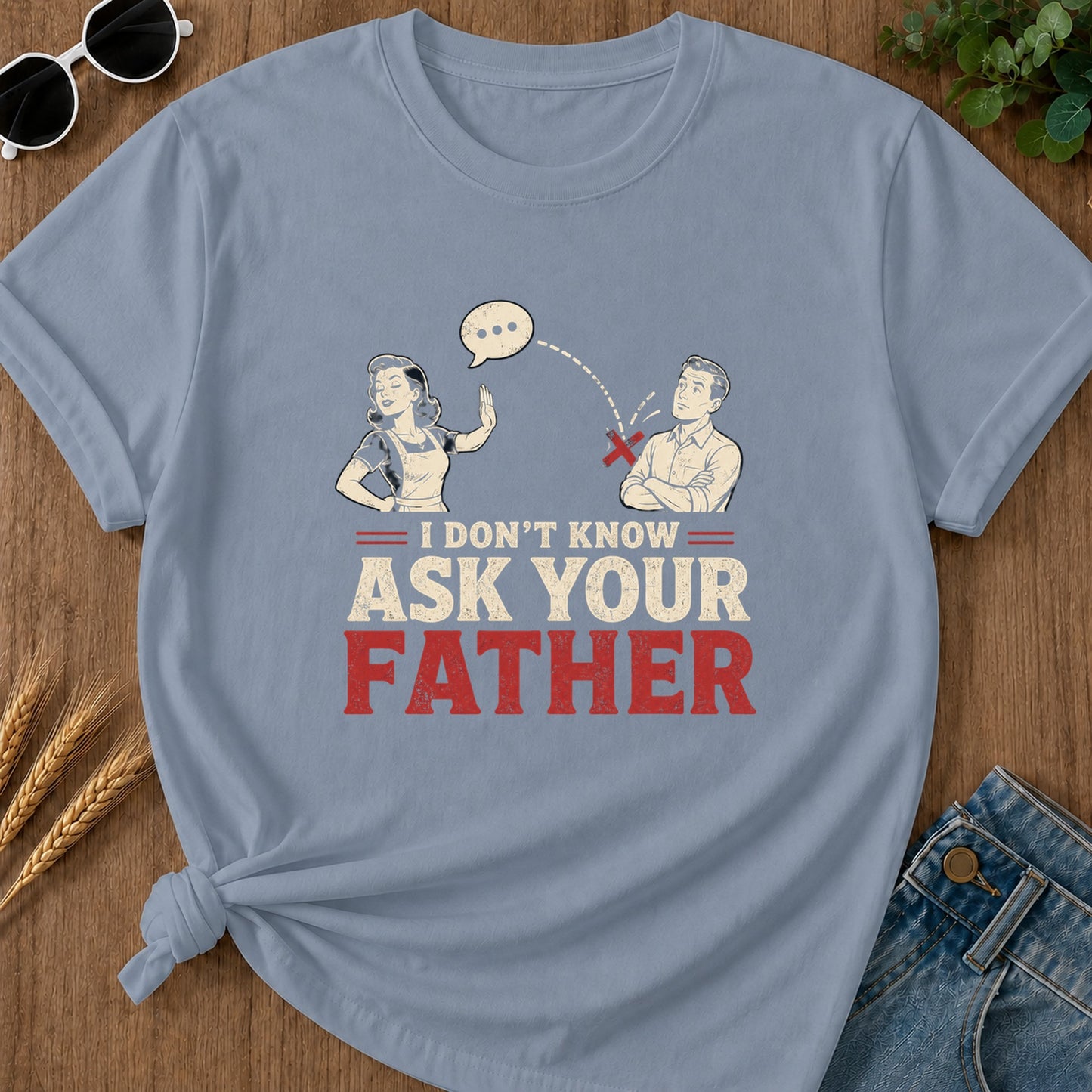 Tshirt Design 06 107 T-Shirt - Blue Jean