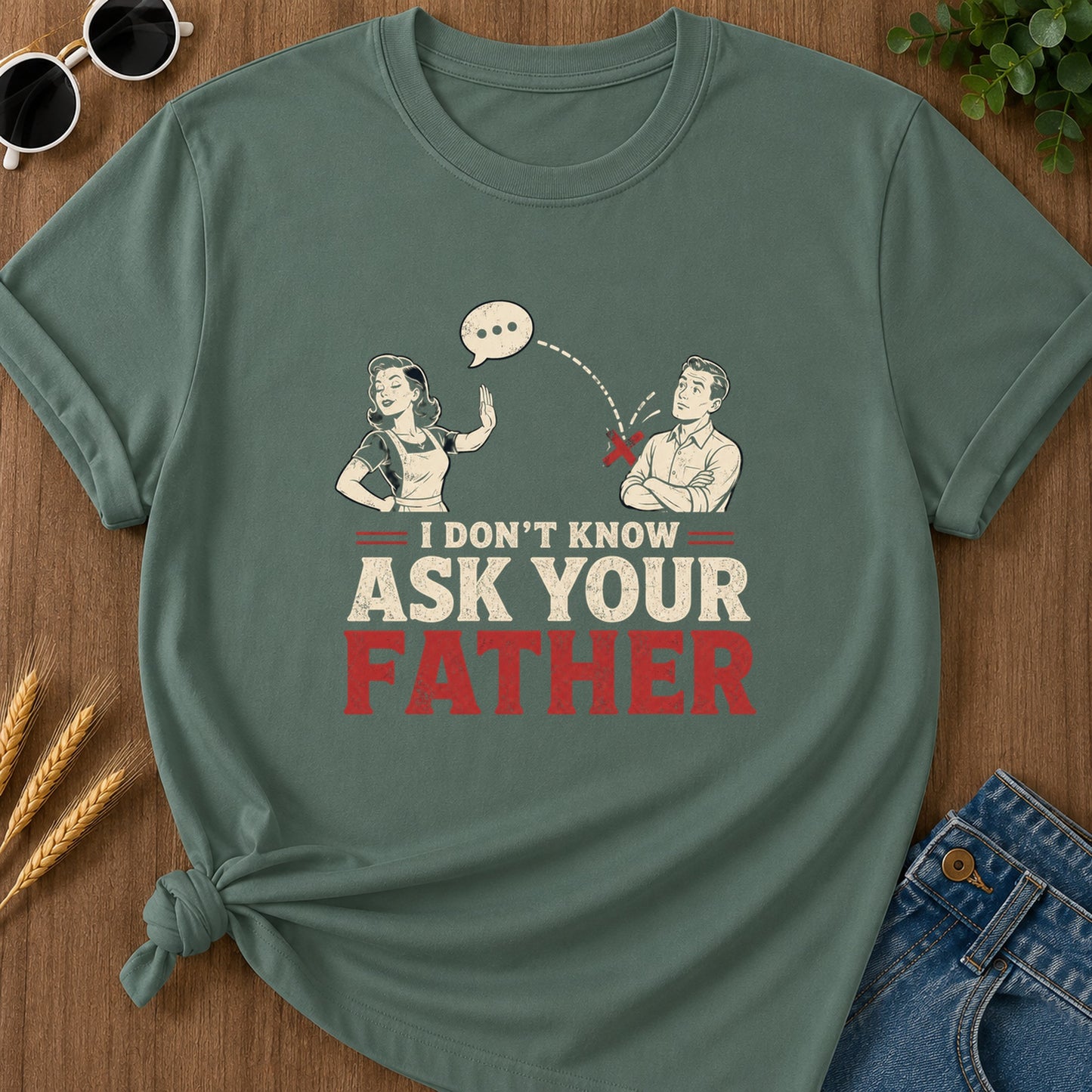 Tshirt Design 06 107 T-Shirt - Blue Spruce