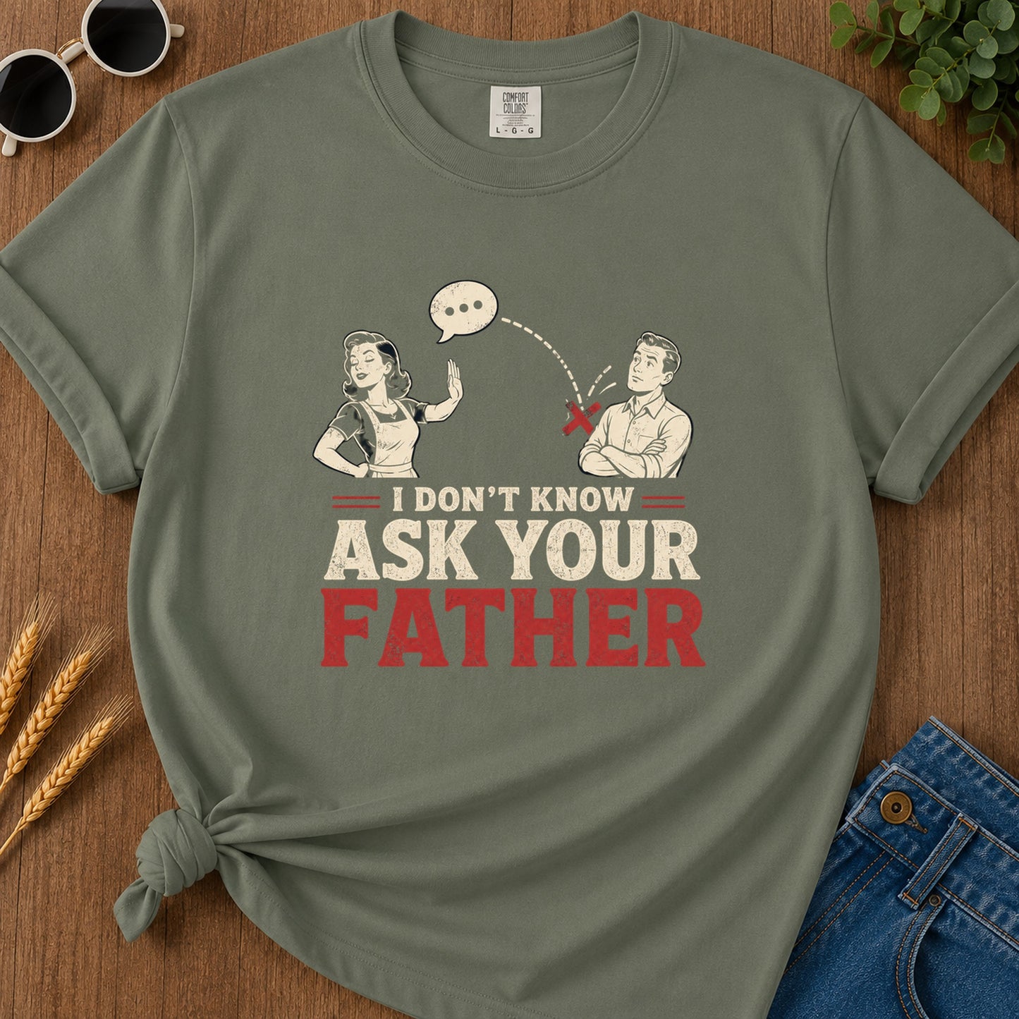 Tshirt Design 06 107 T-Shirt - Moss