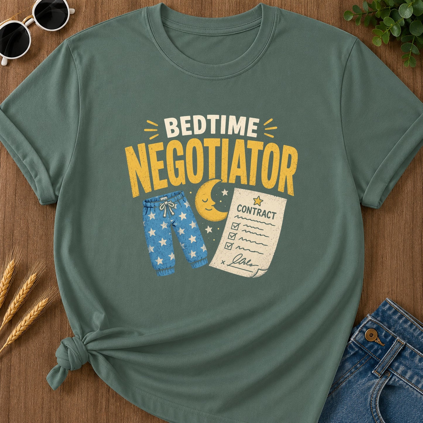 Tshirt Design 06 132 Contract T-Shirt - Blue Spruce