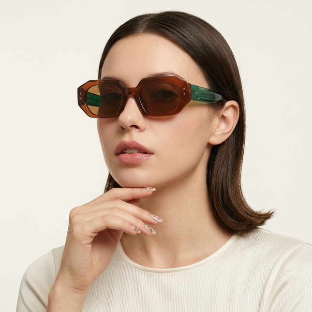 SquarVex | UV400 Square Sunglasses – Lightweight PC Frame Unisex - RAYZORA