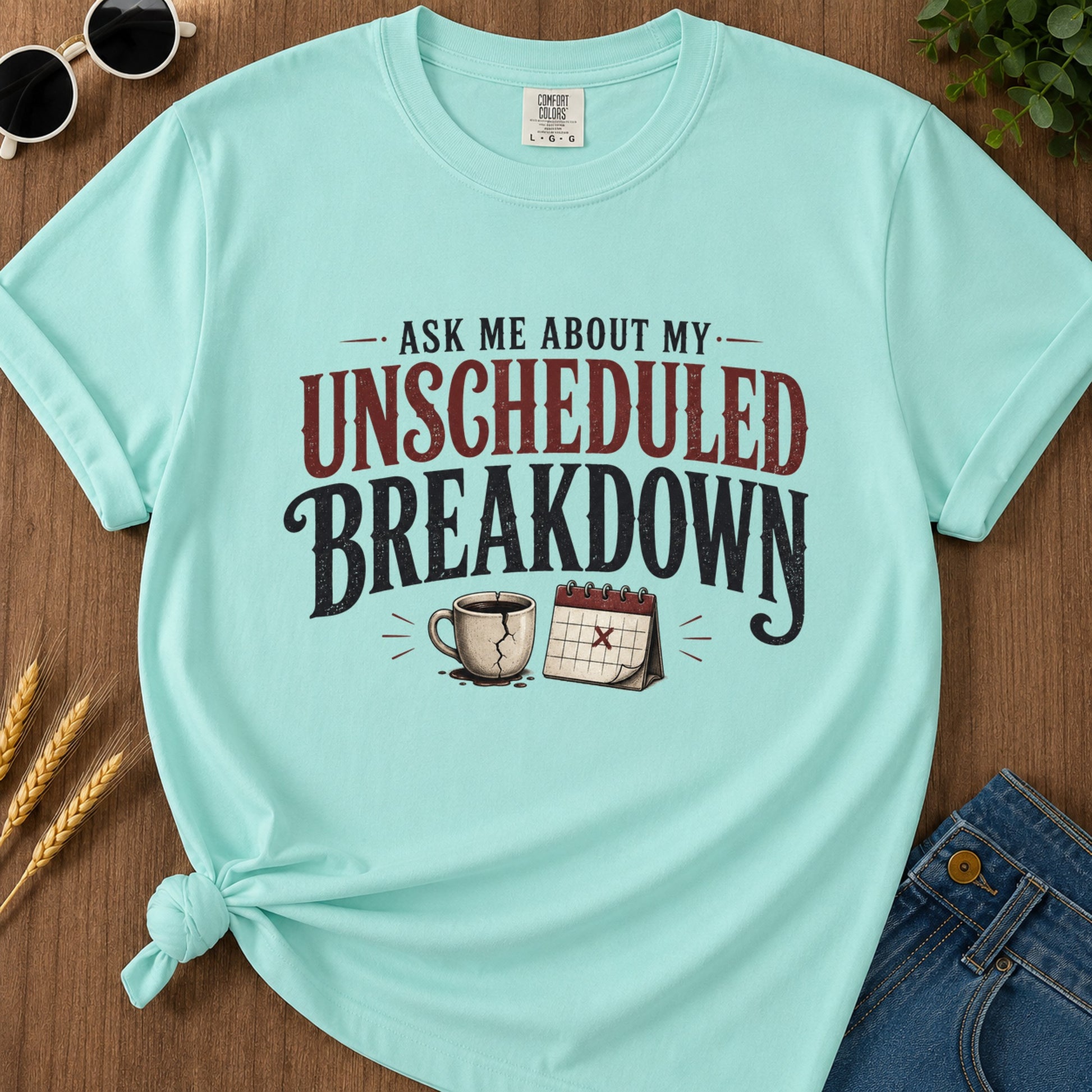 Unscheduled Breakdown T-Shirt - Chalky Mint