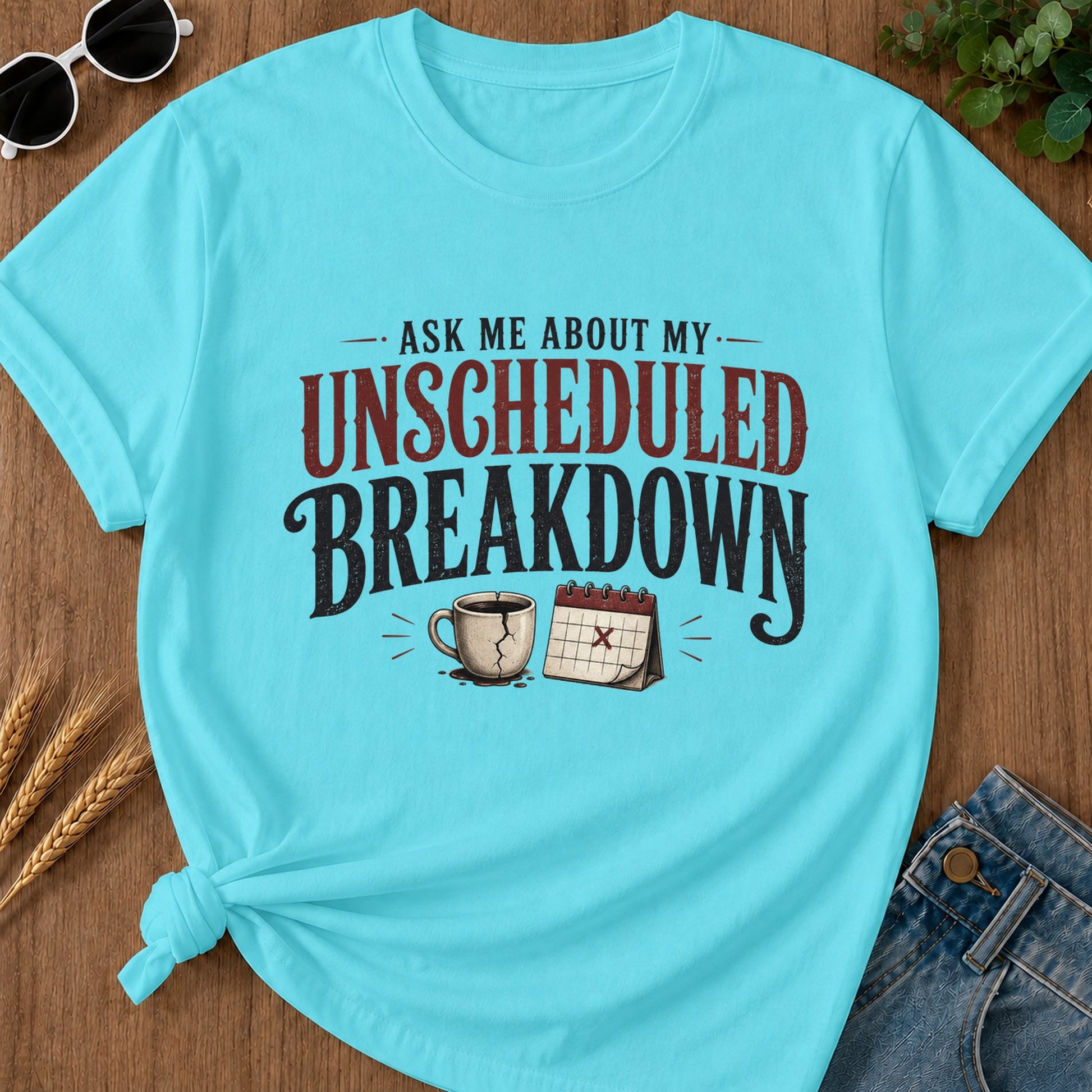 Unscheduled Breakdown T-Shirt - Lagoon Blue