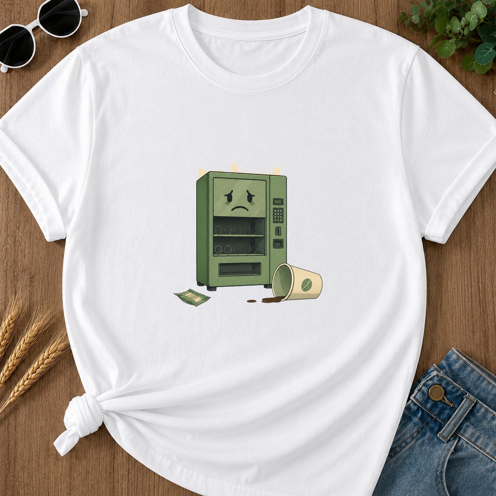 Vending Machine Empty T-Shirt - White
