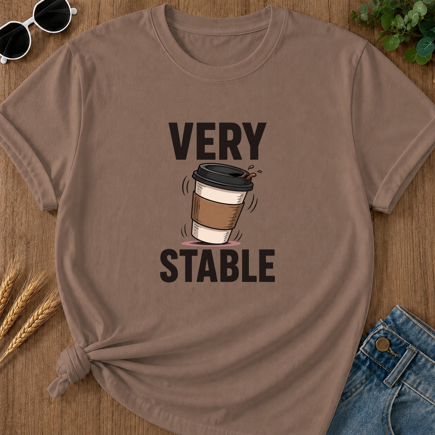 Very Stable Coffee T-Shirt - Espresso