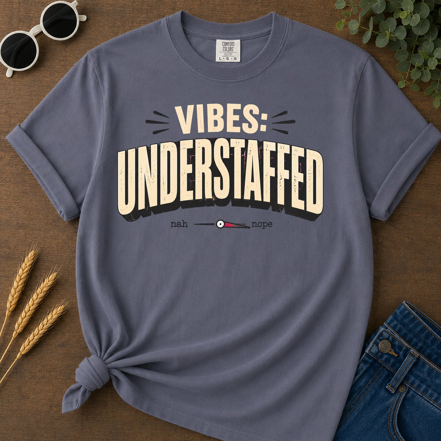 Vibes Understaffed T-Shirt - Navy