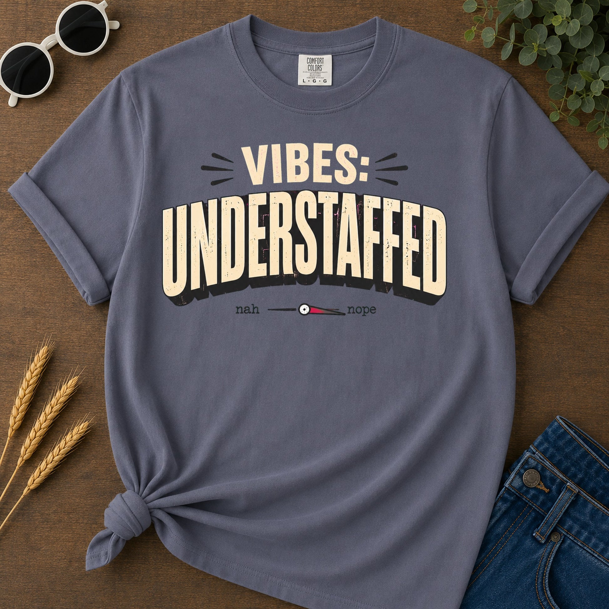 Vibes Understaffed T-Shirt - Navy