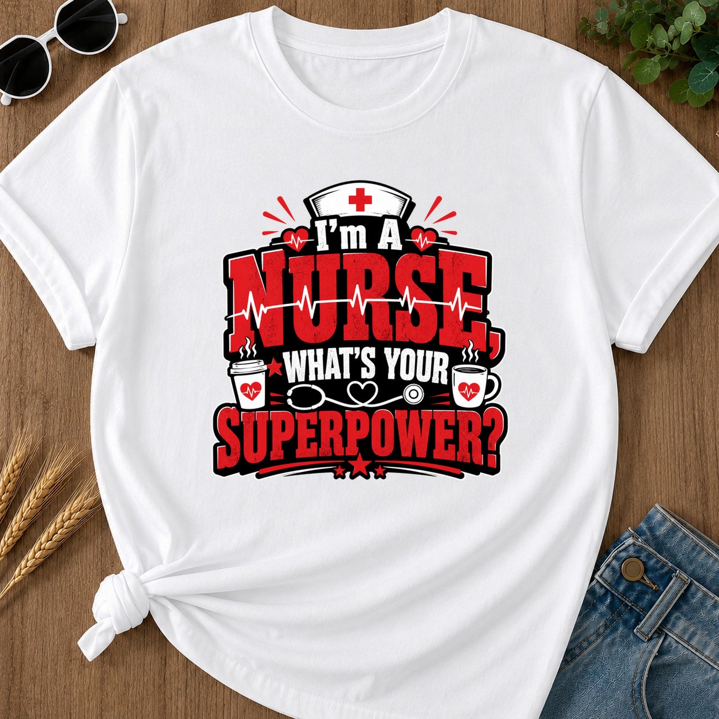Whats Your Superpower T-Shirt - White
