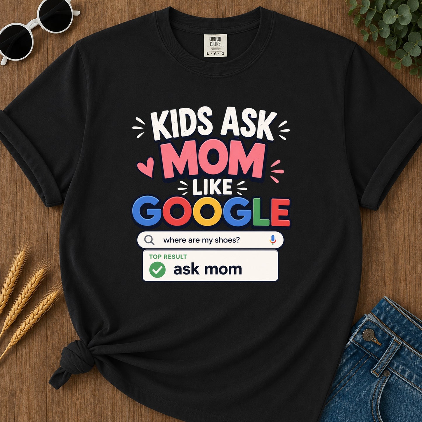 Where Are My Shoes Top Result Ask Mom T-Shirt - Black