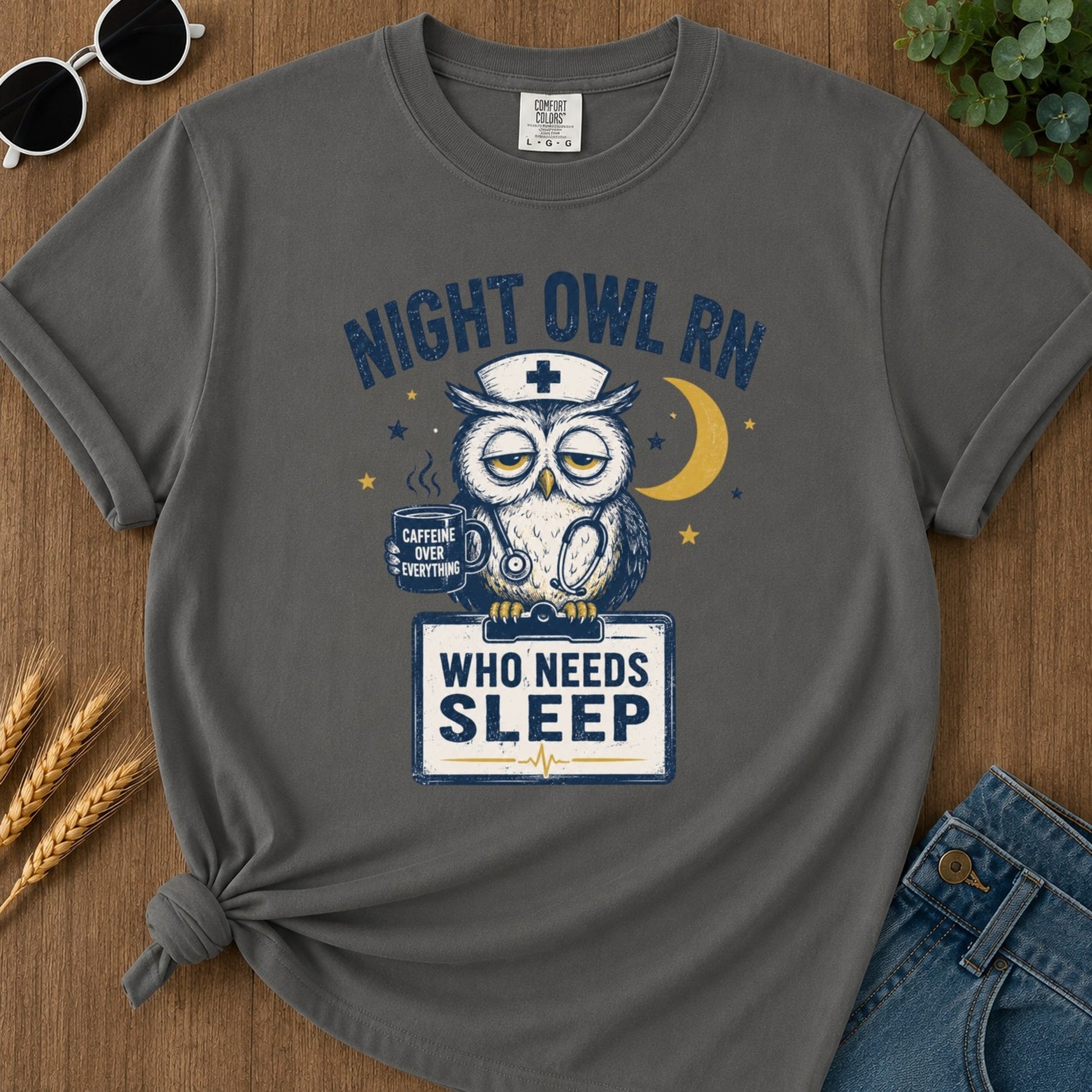 Who Needs Sleep T-shirt - Pepper Mockup