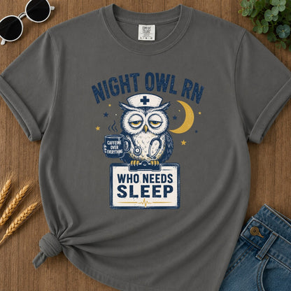 Who Needs Sleep T-shirt - Pepper Mockup