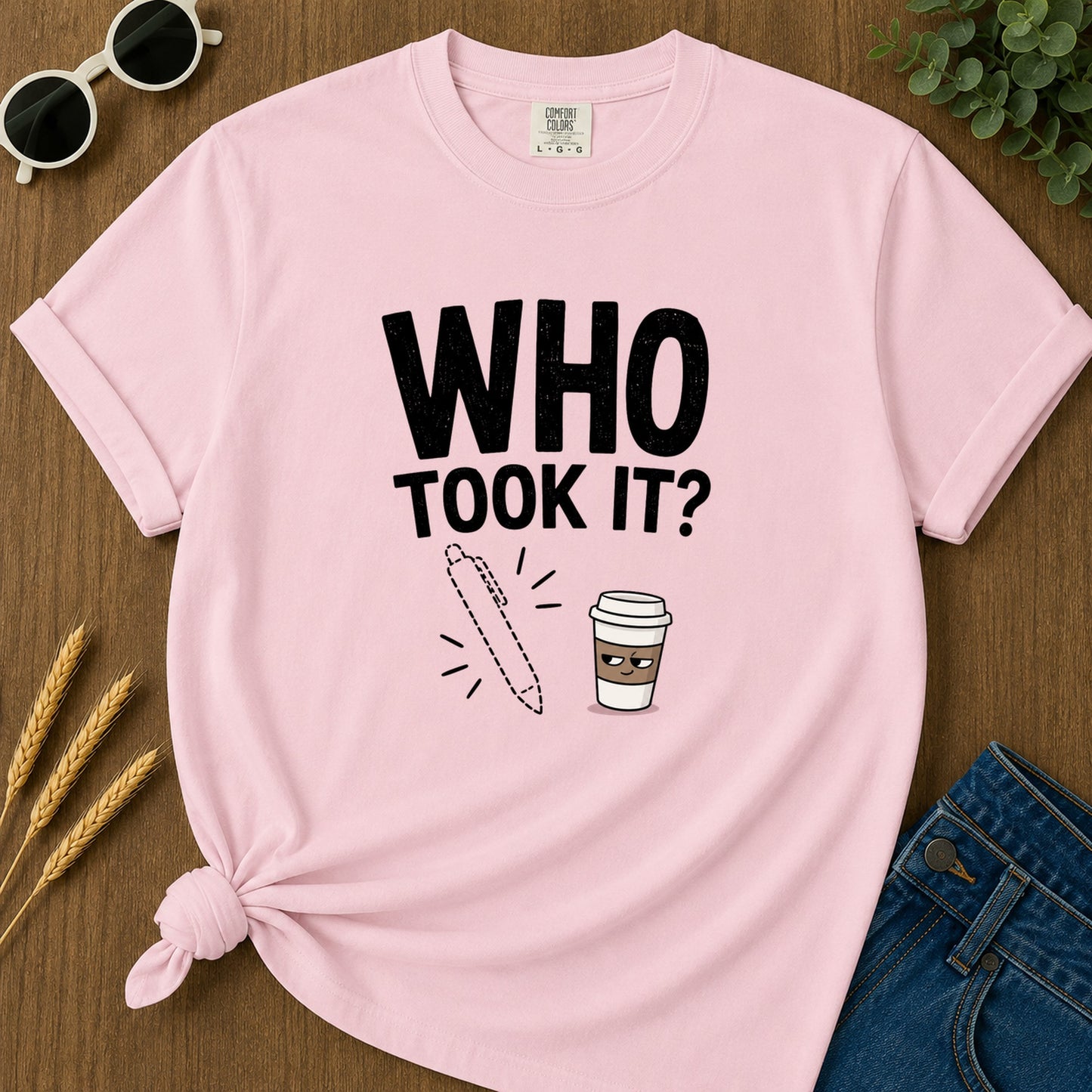 Who Took It T-Shirt - Blossom