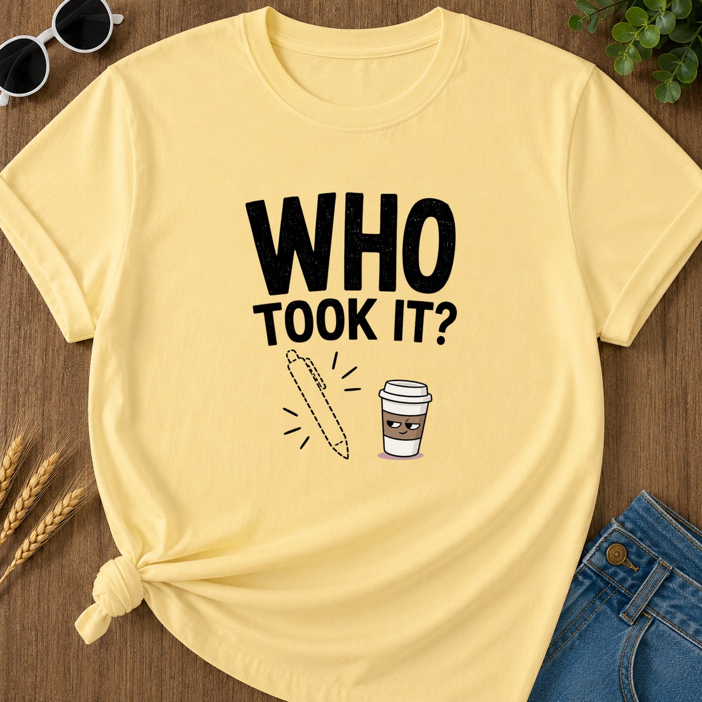 Who Took It T-Shirt - Butter