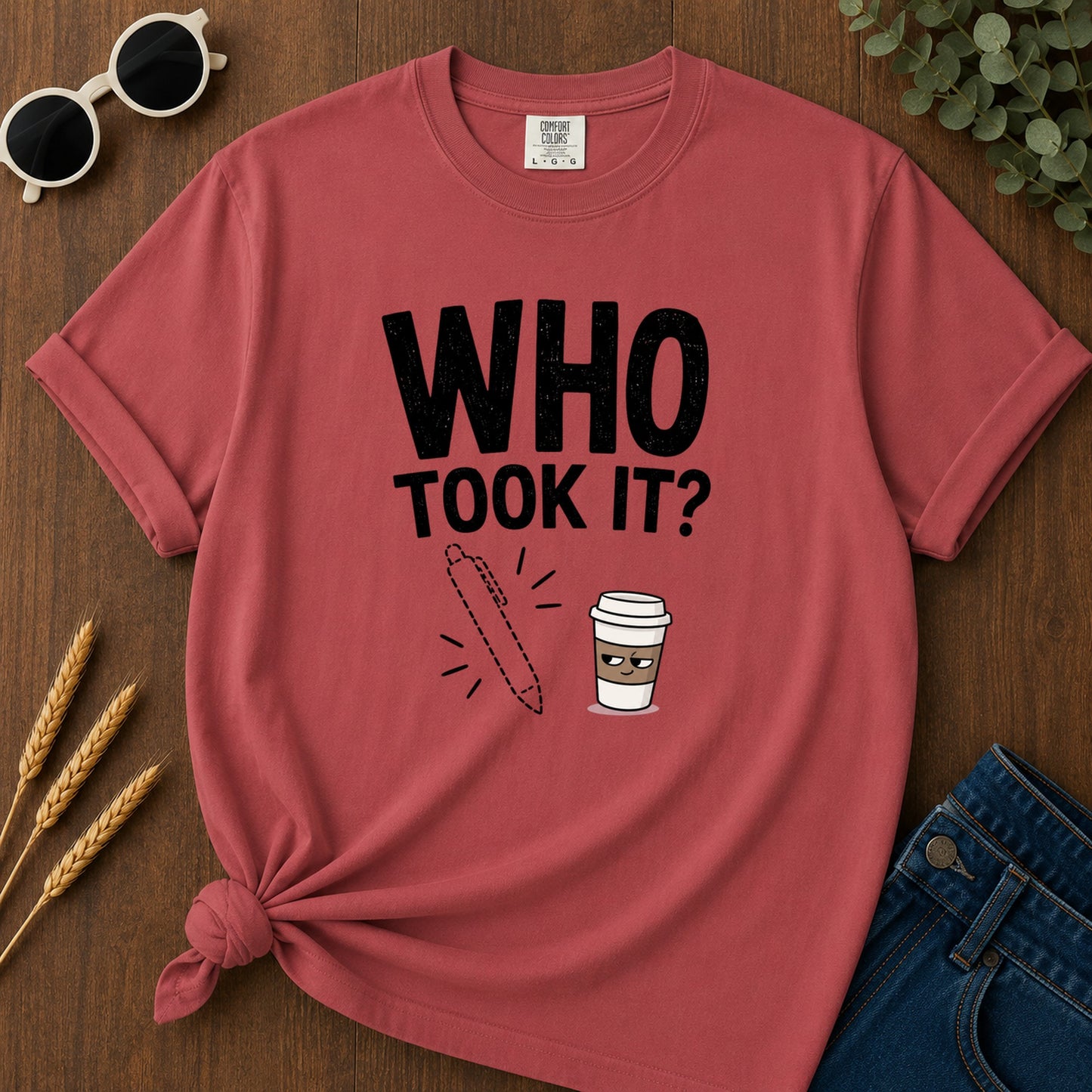 Who Took It T-Shirt - Crimson