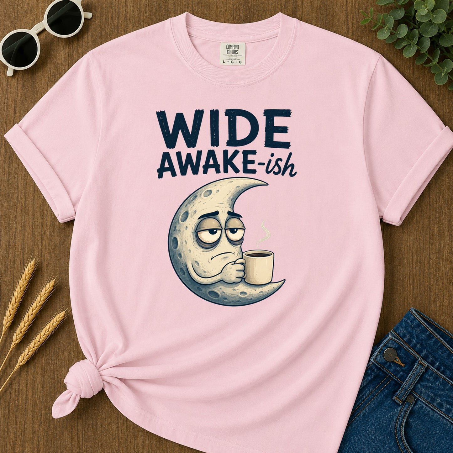 Wide Awake Ish T-Shirt - Blossom