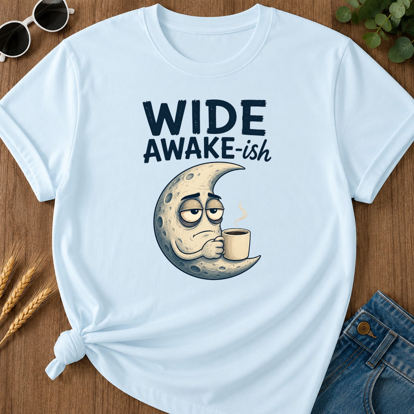Wide Awake Ish T-Shirt - Chambray