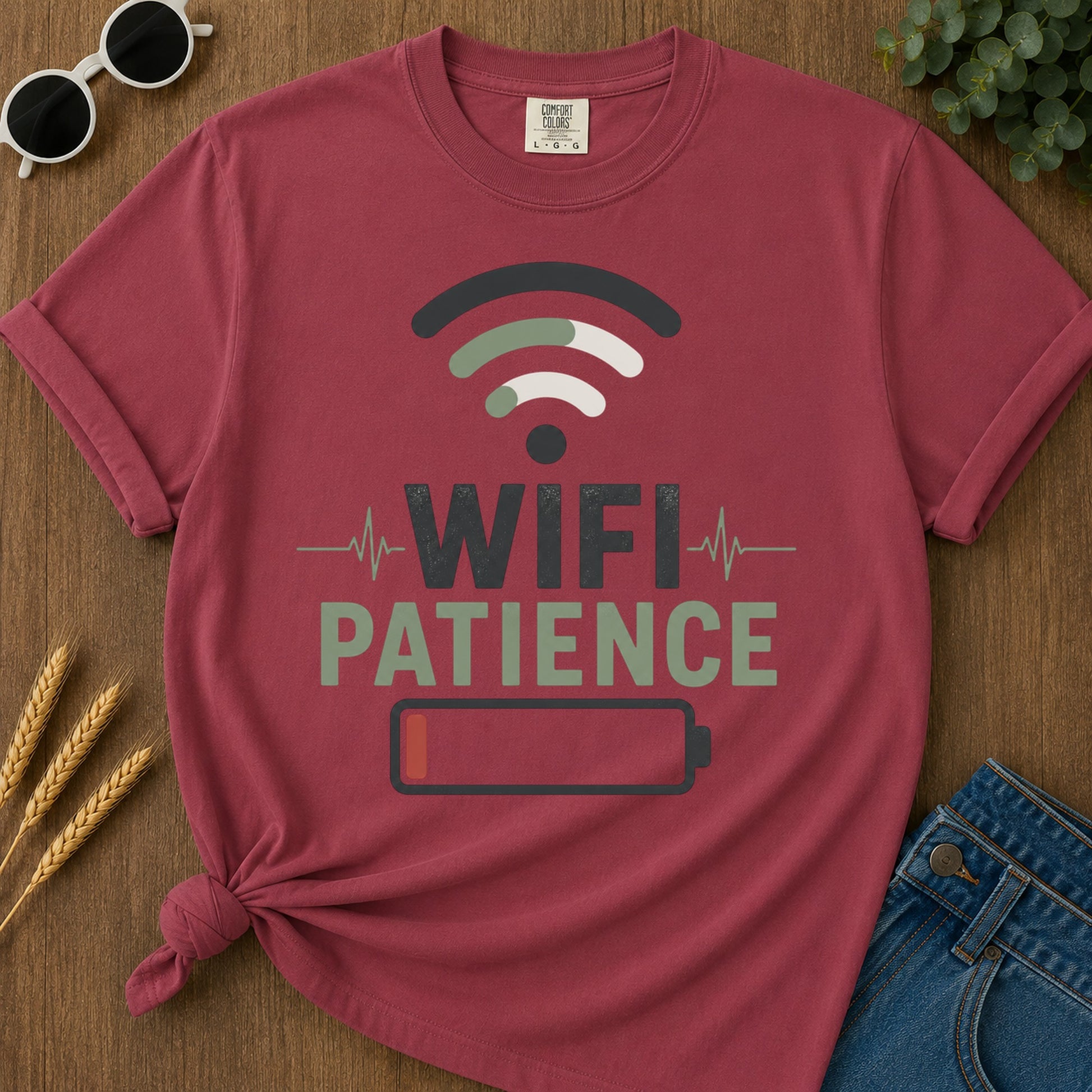 Wifi Patience T-Shirt - Chili