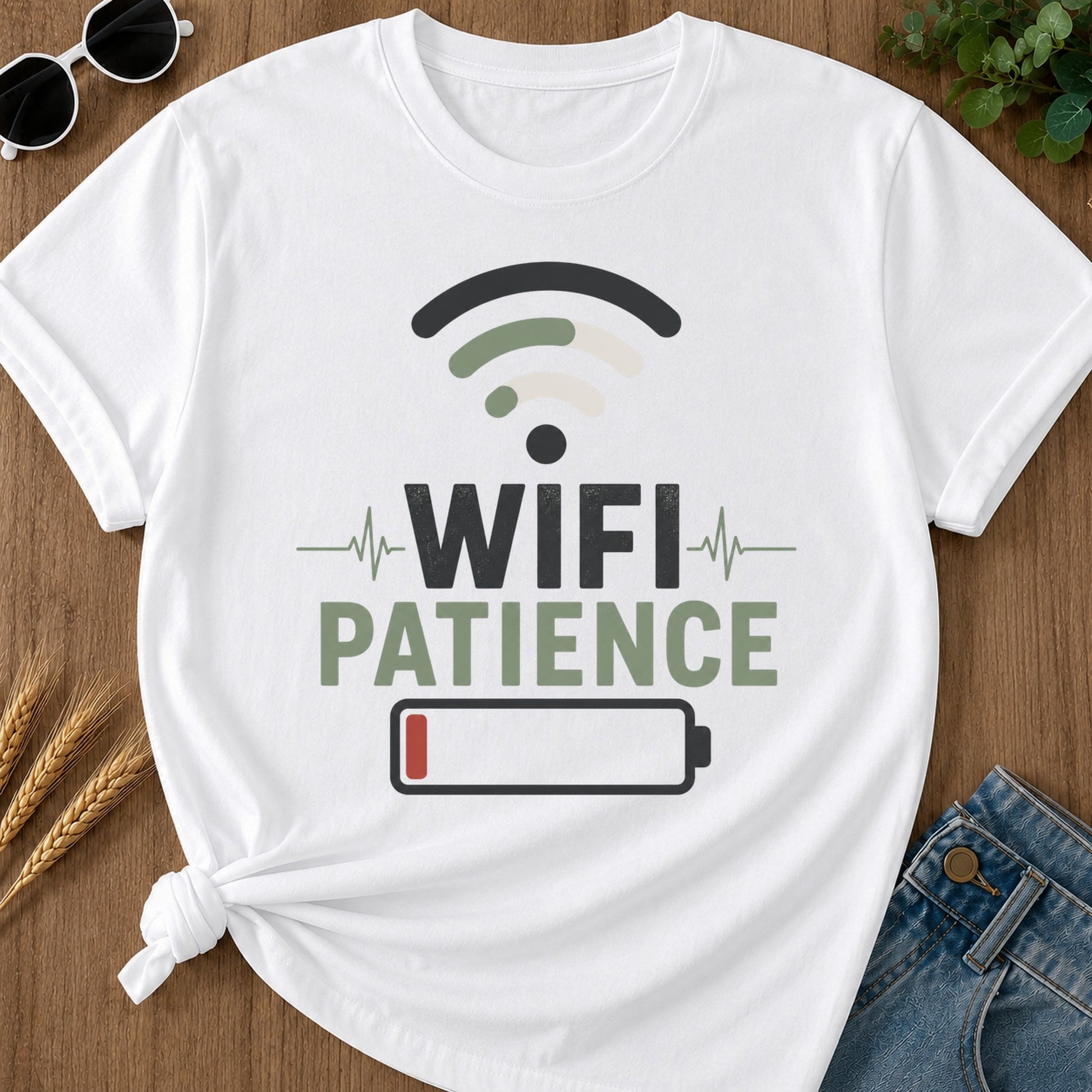 Wifi Patience T-Shirt - White