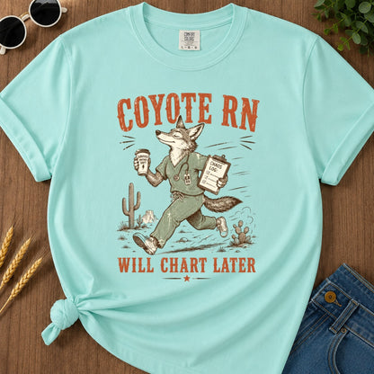 Will Chart Later T-shirt - Chalky Mint Mockup
