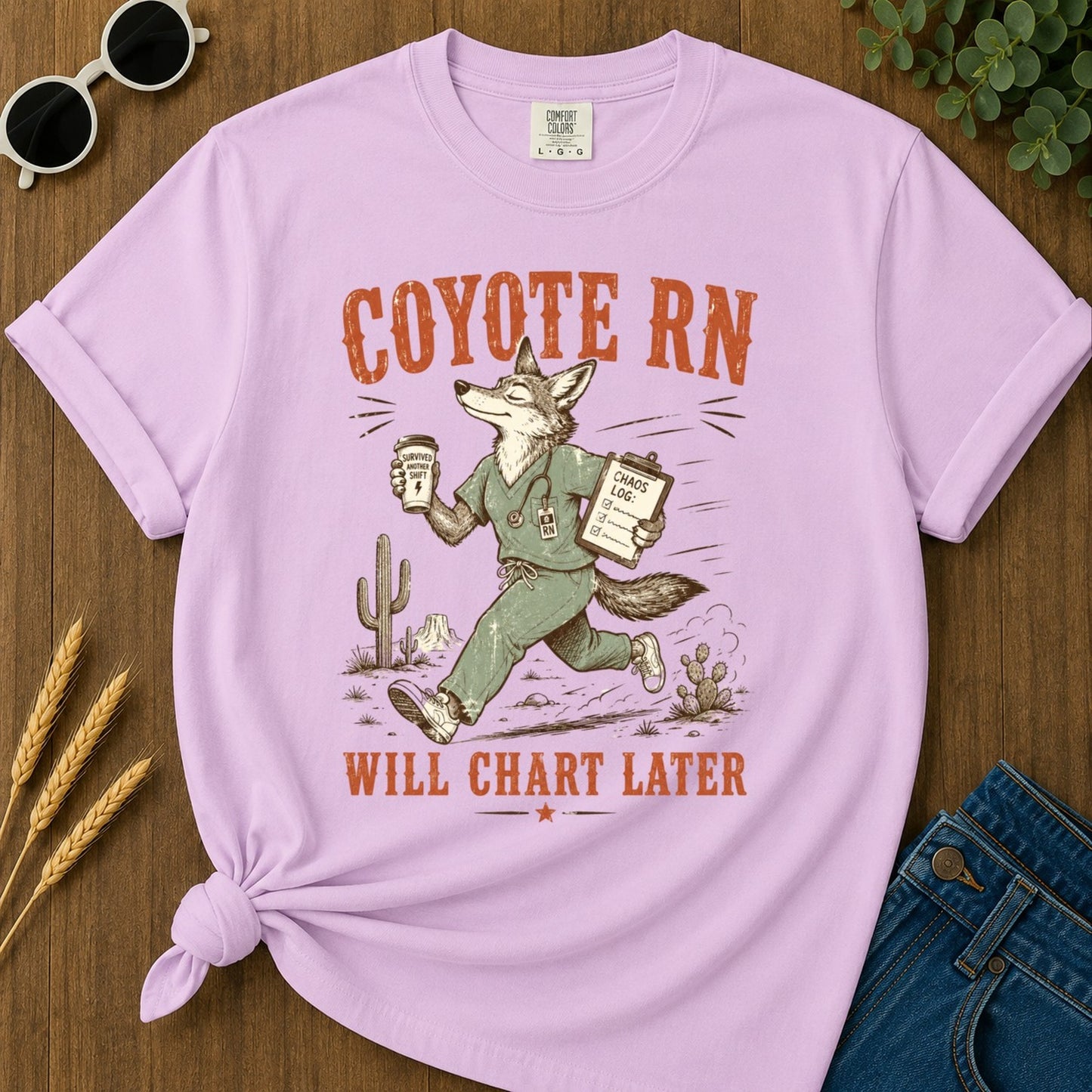 Will Chart Later T-shirt - Orchid Mockup