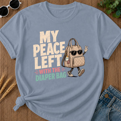 With The Ere Bag T-Shirt - Blue Jean