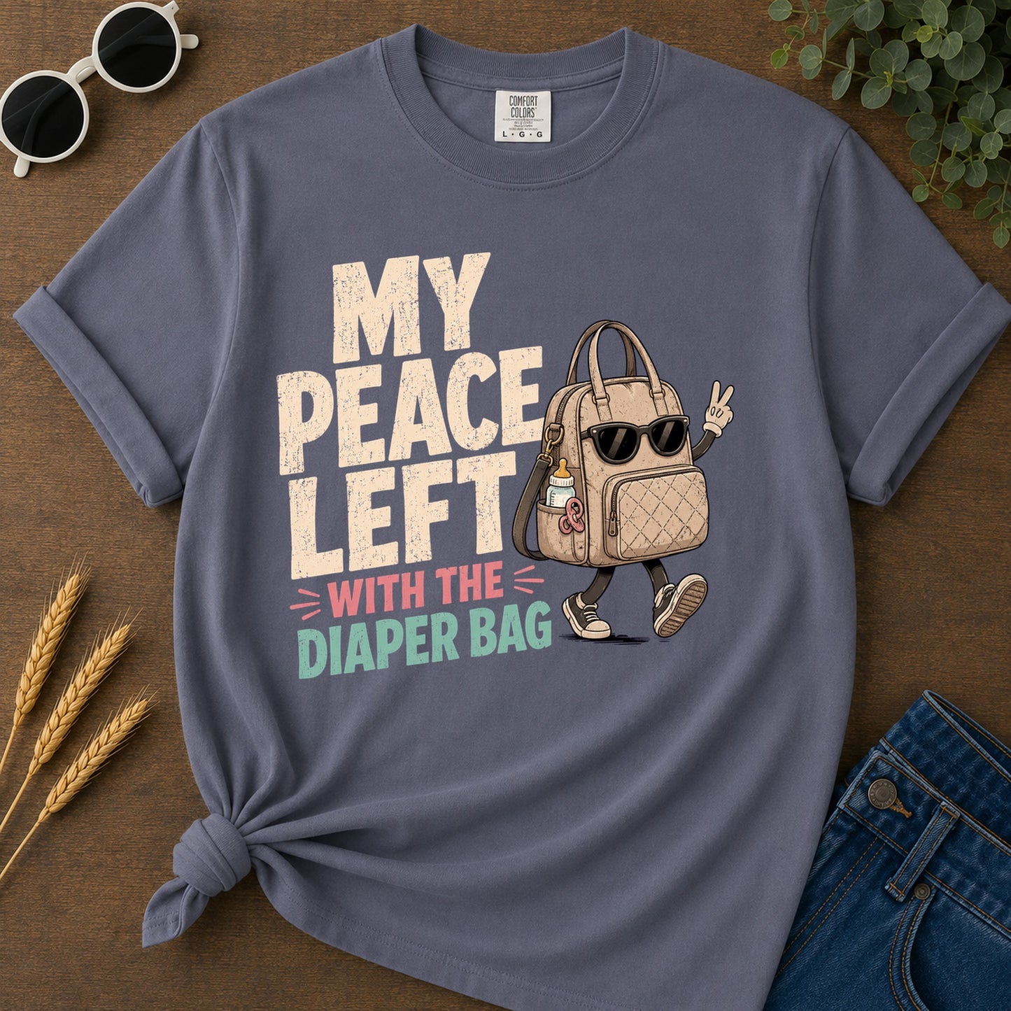 With The Ere Bag T-Shirt - Navy