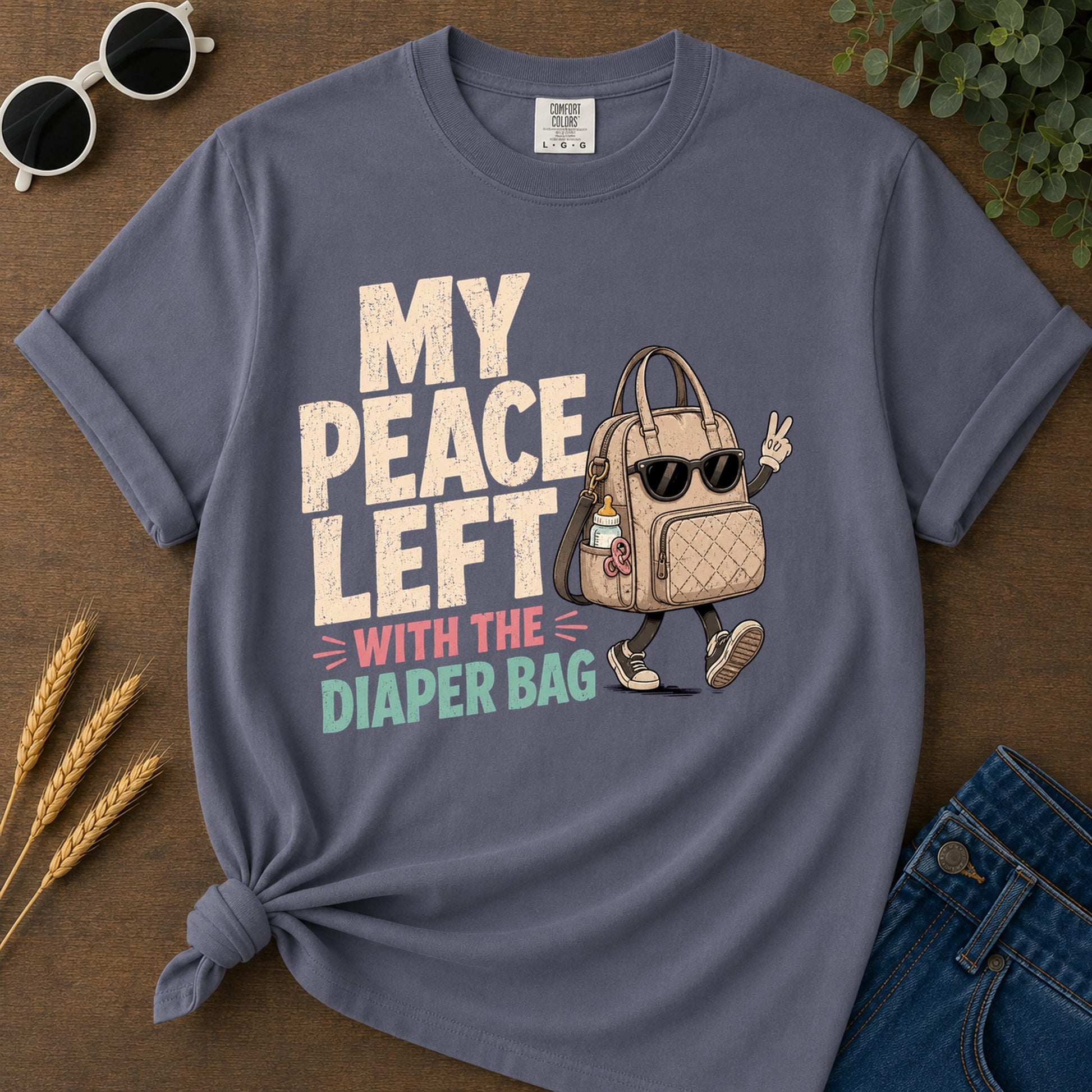 With The Ere Bag T-Shirt - Navy